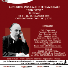 IV edizione del Concorso Musicale Internazionale “Erik Satie”